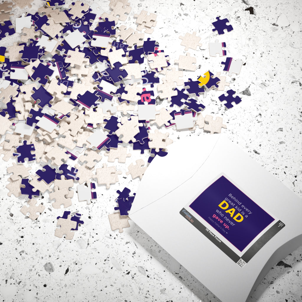 Father's Day Puzzle – "Behind Every Great Kid is a DAD who never gave up" (110–1014 pcs)