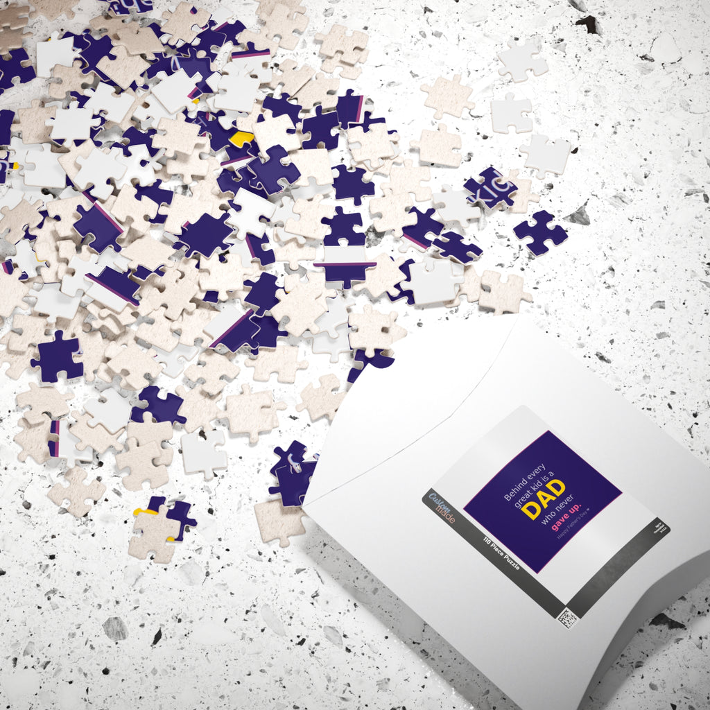 Father's Day Puzzle – "Behind Every Great Kid is a DAD who never gave up" (110–1014 pcs)